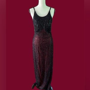 Sean Collection beaded silk gown